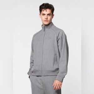 BNWT Sergio Tacchini Gessato Knit Track Jacket -Quiet Shade XL $195